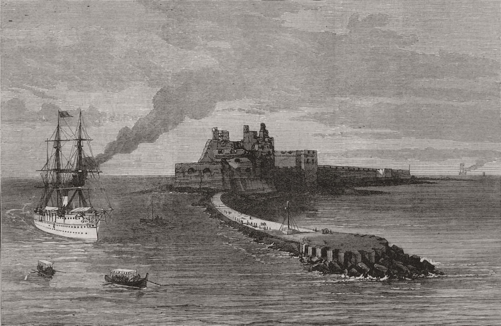 BRINDISI. Voyage of the Prince of Wales to India. Castellamare. Italy 1875